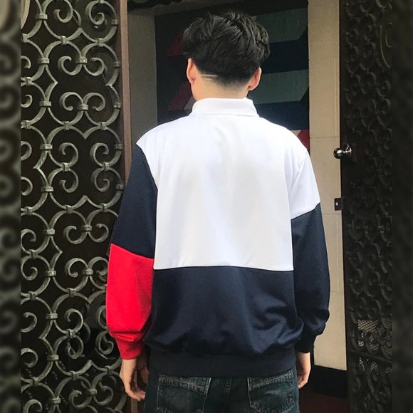 Men's Fila Navy | White Red Full Zip Track Jacket - Picture 2 of 3